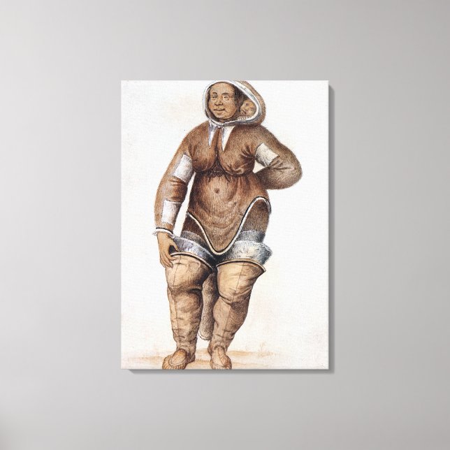 Eskimo  Woman and Baby Canvas Print (Front)