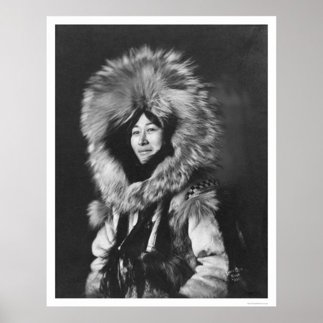 Eskimo Woman Wearing Fur Coat 1915 Poster (Front)