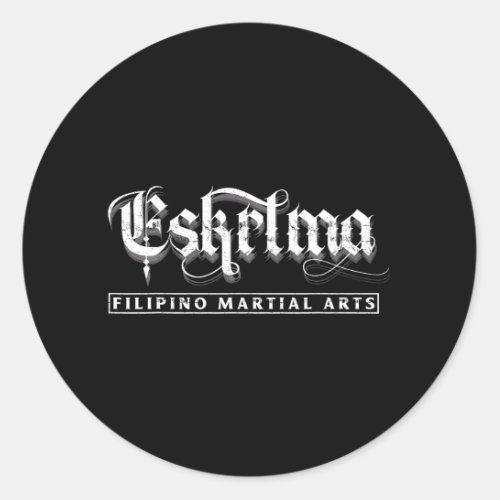 Eskrima Filipino Martial Arts Kali Arnis Sparring Classic Round Sticker