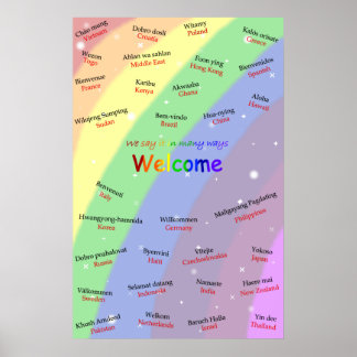 ESL Bright and Colorful  Multicultural Poster