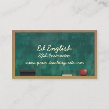 Esl Instructor Business Card by profilesincolor at Zazzle