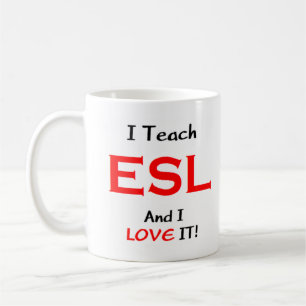 esl teach & love coffee mug
