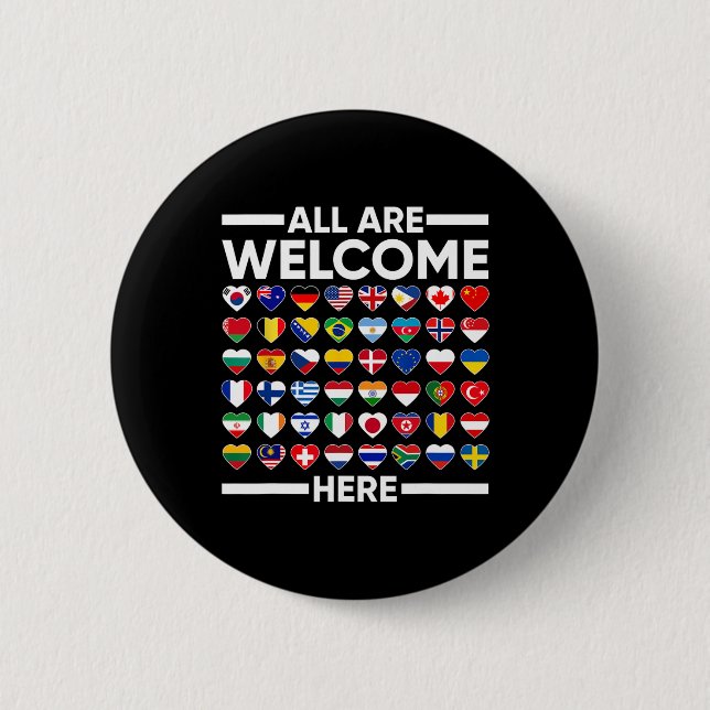 ESL Teacher All Are Welcome Here For Worlds Virtua Button (Front)