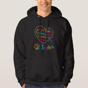 ESL Teacher Appreciation Week Back to School Heart Hoodie