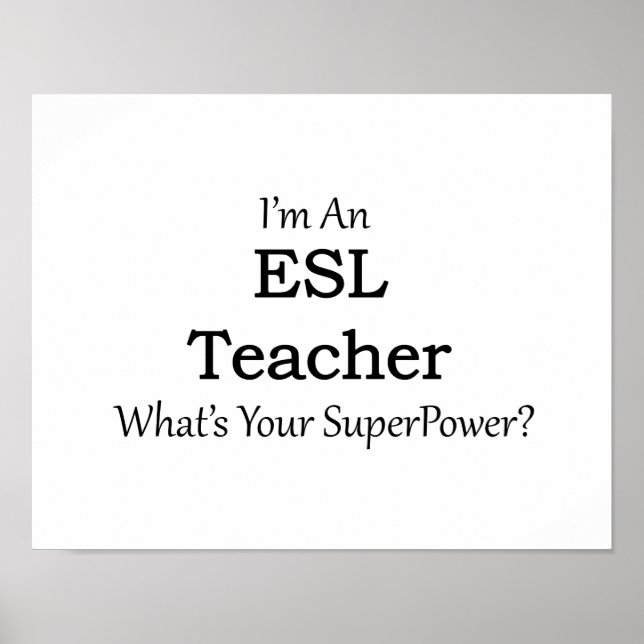 ESL Teacher Poster (Front)