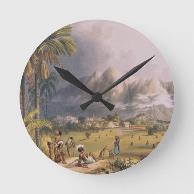 Esmeralda, on the Orinoco, site of a Spanish Missi Round Clock (Front)