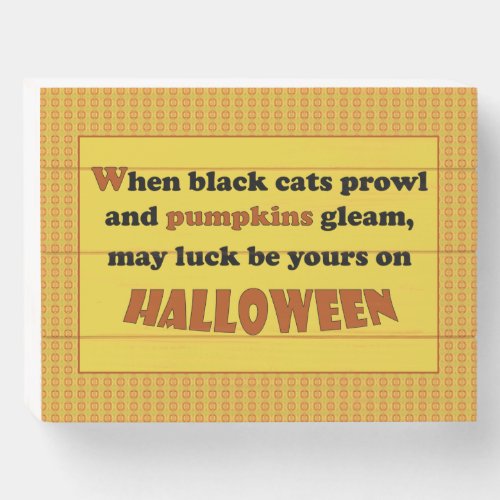 Esmond Halloween  Wooden Box Sign