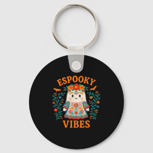 Esoky Vibes Maestra Halloween Spanish Mexican Boho Keychain