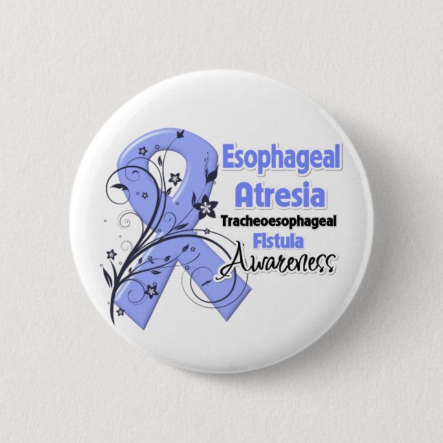 Esophageal Atresia Awareness Ribbon Button (Front)