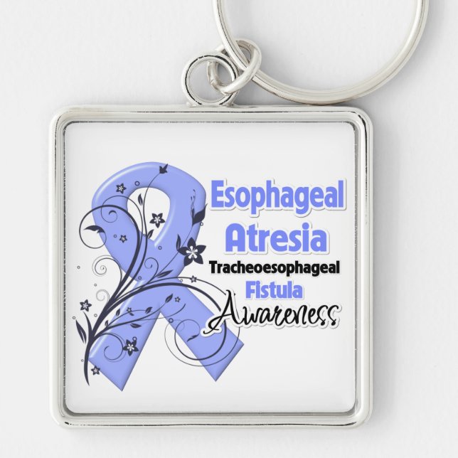 Esophageal Atresia Awareness Ribbon Keychain (Front)
