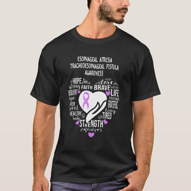 Esophageal Atresia Tracheoesophageal Fistula Aware T-Shirt (Front)