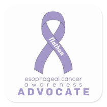 Esophageal Cancer Advocate White Square Sticker