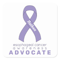 Esophageal Cancer Advocate White Square Sticker