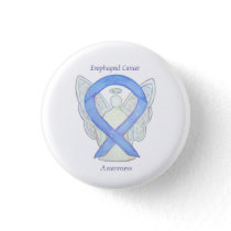 Esophageal Cancer Angel Awareness Ribbon Art Pin