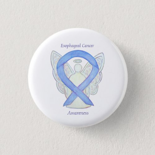 Esophageal Cancer Angel Awareness Ribbon Art Pin