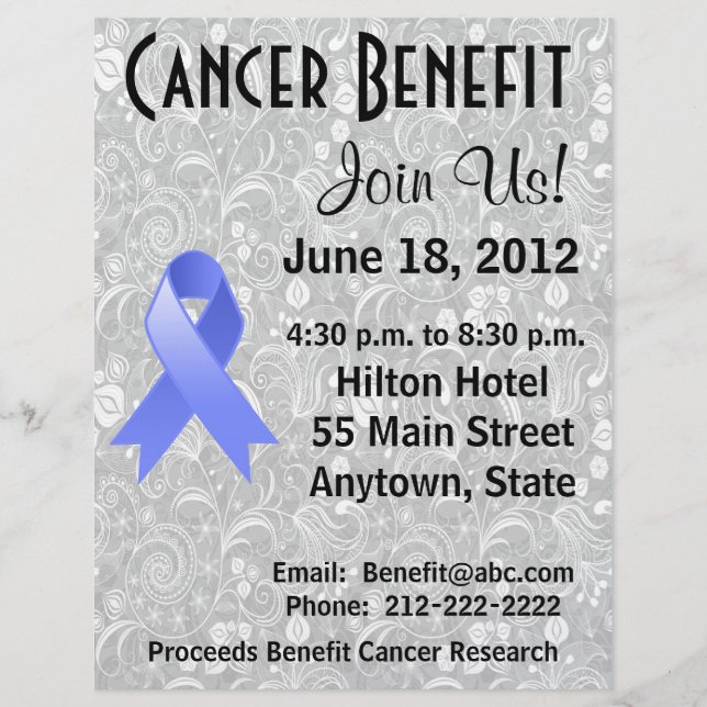 Esophageal Cancer Awareness Benefit  Floral Flyer (Front)