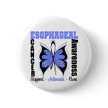 Esophageal Cancer Awareness Butterfly Pinback Button