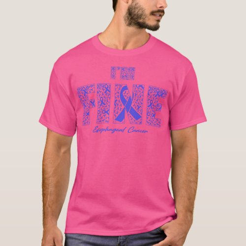 Esophageal Cancer Awareness Fine Ribbons In This F T_Shirt