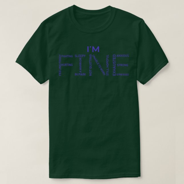 Esophageal Cancer Awareness Fine Word Art In This  T-Shirt (Design Front)