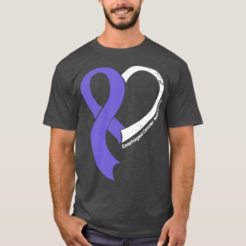 Esophageal Cancer Awareness Hople Love Heart Ribbo T_Shirt