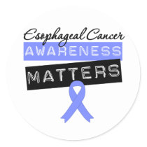 Esophageal Cancer Awareness Matters Classic Round Sticker