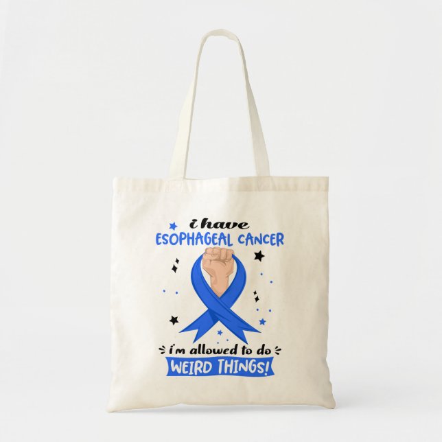 Esophageal Cancer Awareness Month Ribbon Gifts Tote Bag (Front)