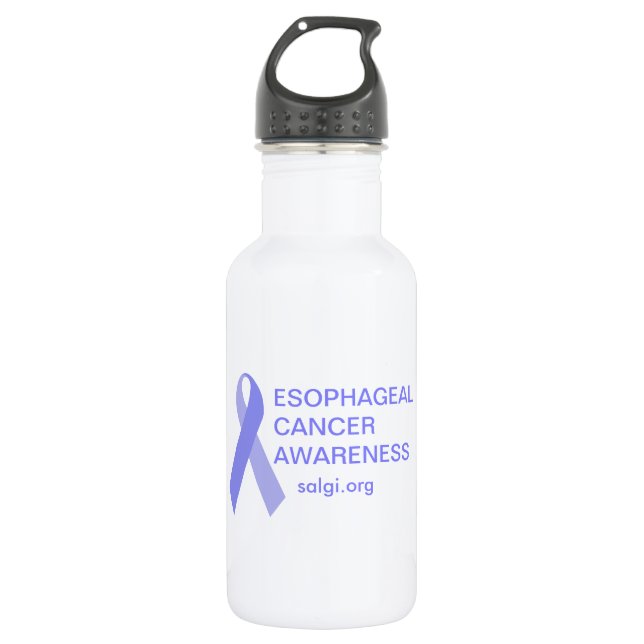 Esophageal Cancer Awareness Periwinkl Stainless Steel Water Bottle (Front)