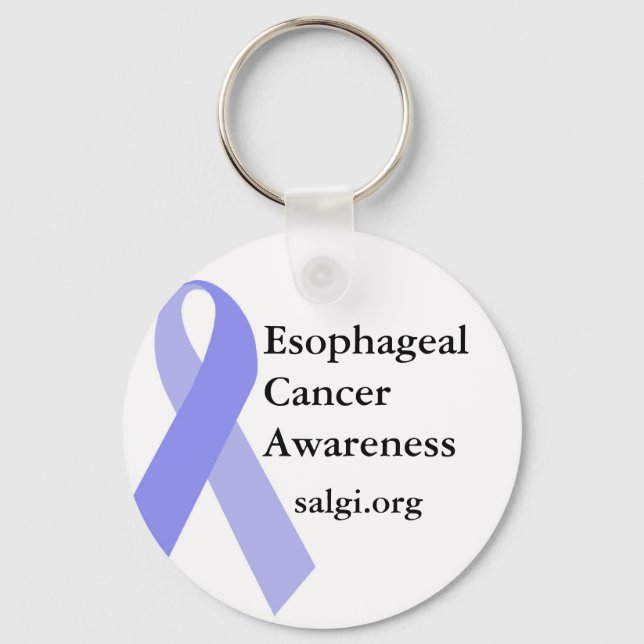 Esophageal Cancer Awareness Periwinkle Key Chain (Front)