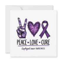 Esophageal cancer awareness Piece Purple Ribbon Announcement