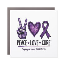 Esophageal cancer awareness Piece Purple Ribbon Car Magnet