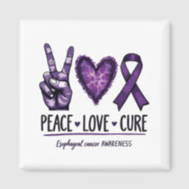 Esophageal cancer awareness Piece Purple Ribbon Magnet