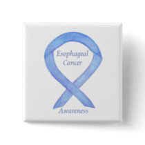 Esophageal Cancer Awareness Ribbon Custom Art Pin