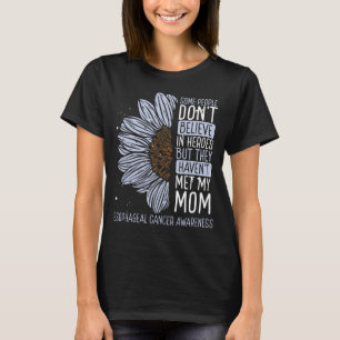 Esophageal Cancer Awareness Ribbon Mom Warrior T-Shirt