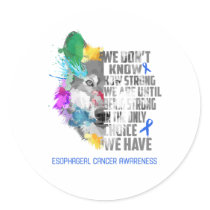 Esophageal Cancer Awareness Ribbon Support Gifts Classic Round Sticker