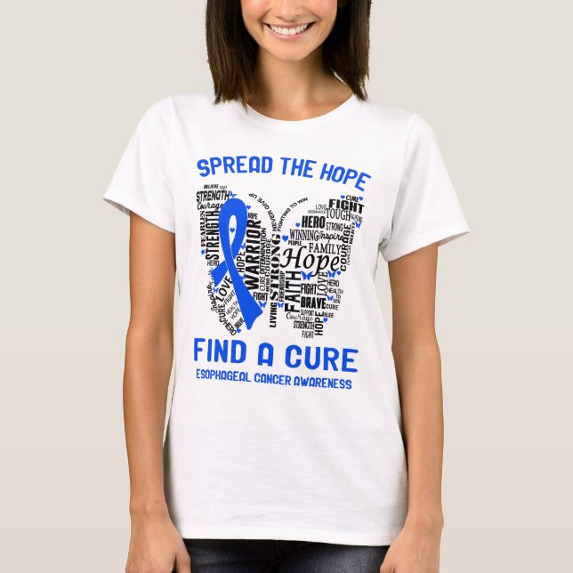 Esophageal Cancer Awareness Ribbon Support Gifts T-Shirt (Front)