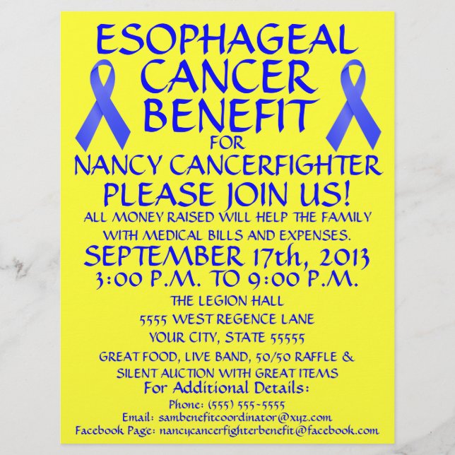 Esophageal Cancer Benefit Flyer (Front)