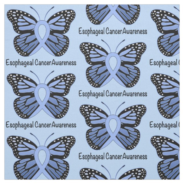 Esophageal Cancer Butterfly Awareness Ribbon Fabric (Swatch)