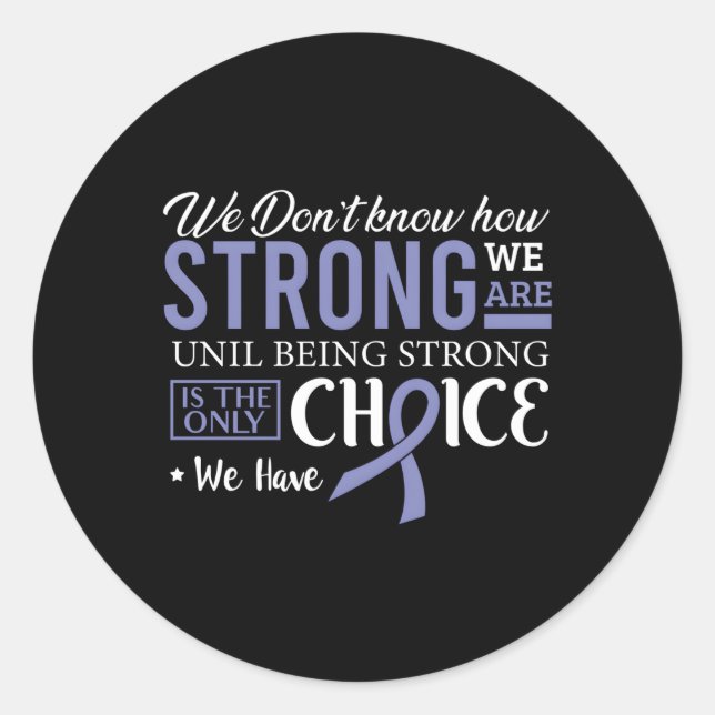 Esophageal Cancer Fight Cancer Ribbon Classic Round Sticker (Front)