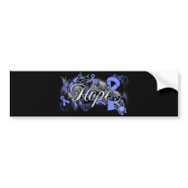 Esophageal Cancer Hope Garden Ribbon Bumper Sticker