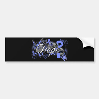 Esophageal Cancer Hope Garden Ribbon Bumper Sticker