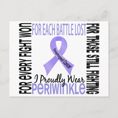 Esophageal Cancer I Proudly Wear Periwinkle 2 Postcard