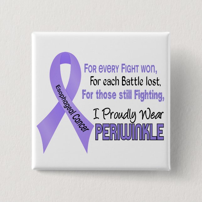 Esophageal Cancer I Proudly Wear Periwinkle Button (Front)