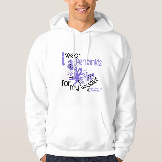 Esophageal Cancer I WEAR PERIWINKLE FOR MY GRANDMA Hoodie (Front)