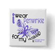 Esophageal Cancer I WEAR PERIWINKLE FOR MY HUSBAND Pinback Button