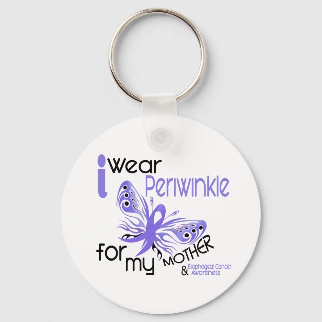 Esophageal Cancer I WEAR PERIWINKLE FOR MY MOTHER Keychain (Front)