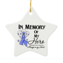 Esophageal Cancer In Memory of My Hero Ceramic Ornament