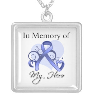 Esophageal Cancer - In Memory of My Hero Silver Plated Necklace