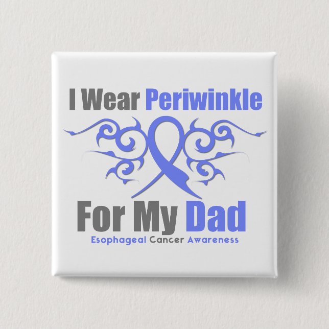 Esophageal Cancer Periwinkle Ribbon Dad Button (Front)