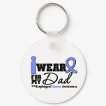 Esophageal Cancer Periwinkle Ribbon For My Dad Keychain