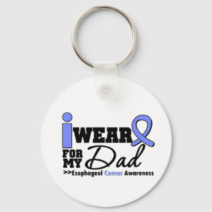 Esophageal Cancer Periwinkle Ribbon For My Dad Keychain